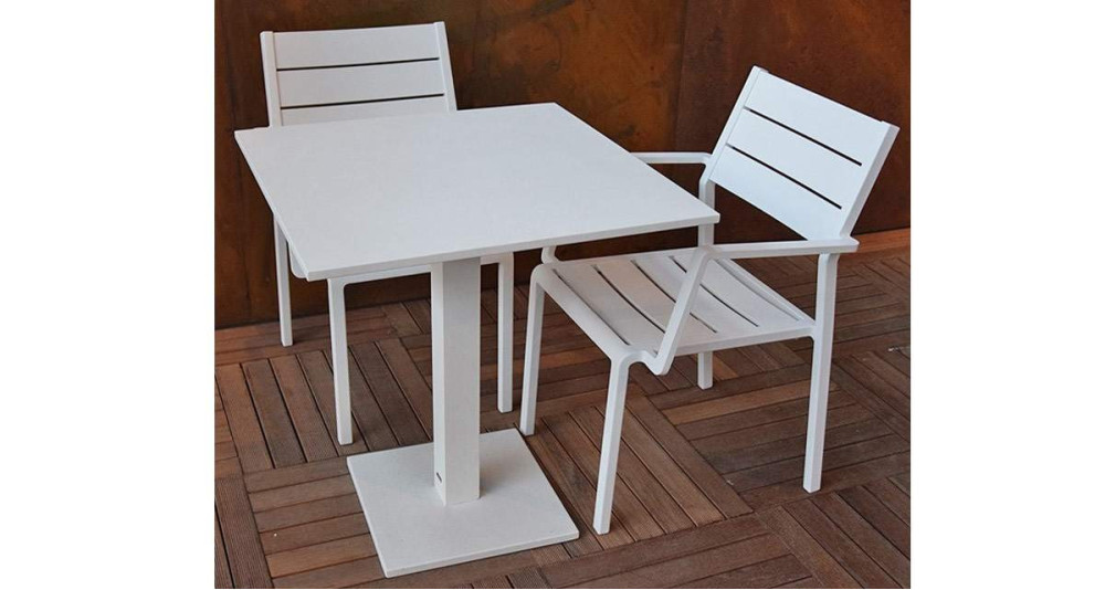 Table bistrot plateau pliant 70 x 70 cm pour l'extérieur Prada