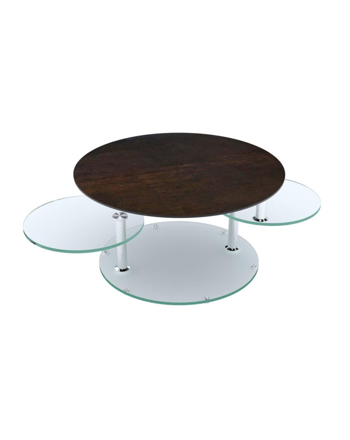 Table basse 3 plateaux ronds pivotants Millstreet - 3 coloris