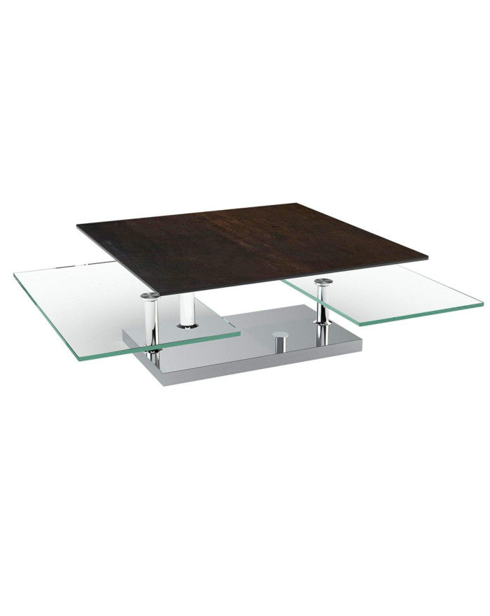 Table basse élégante avec plateaux verre ou céramique Melfort