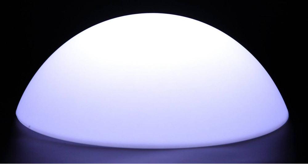 Lampe de sol demi sphère lumineuse à éclairage LED