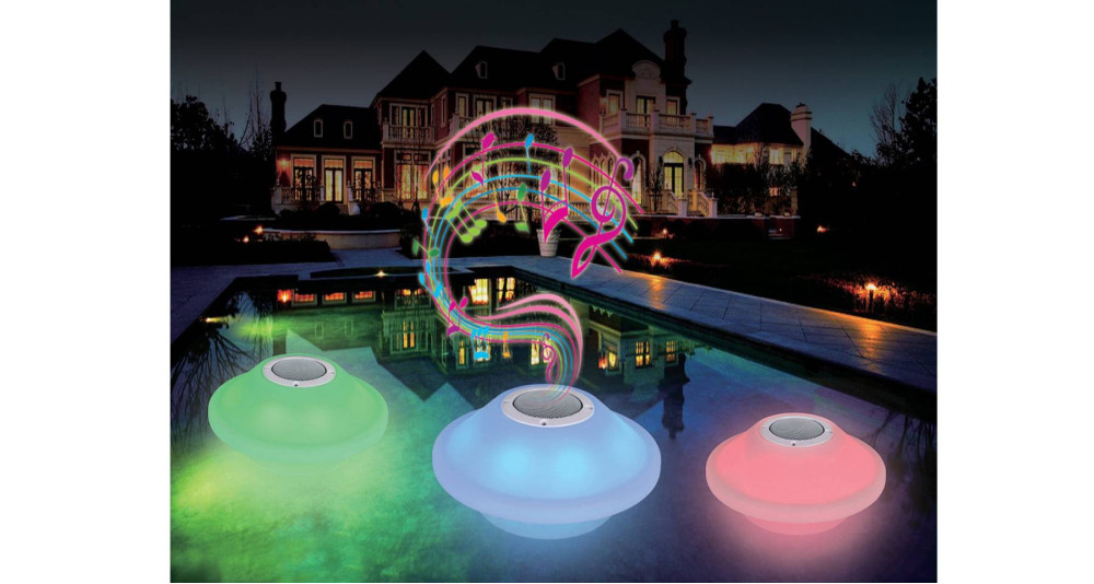 lampe piscine Lampe de piscine flottante avec haut-parleurs