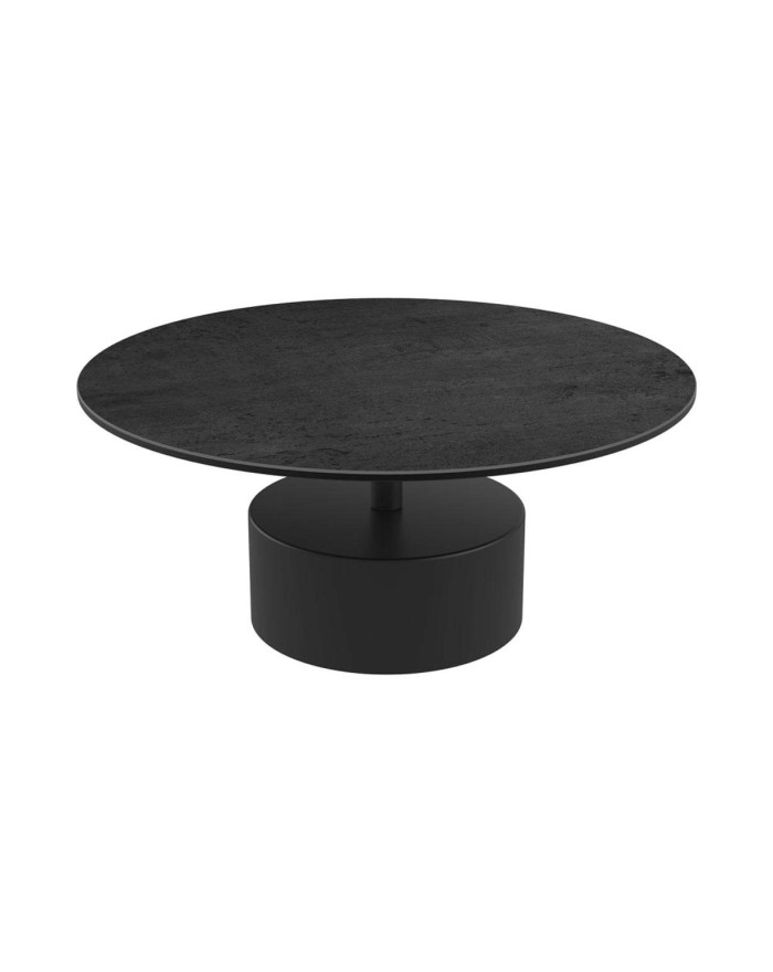 Table basse ronde 75 cm en céramique Basalte