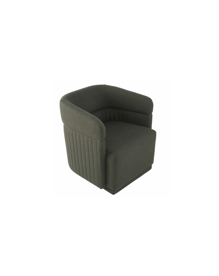 Fauteuil vert pivotant années 70 Charles