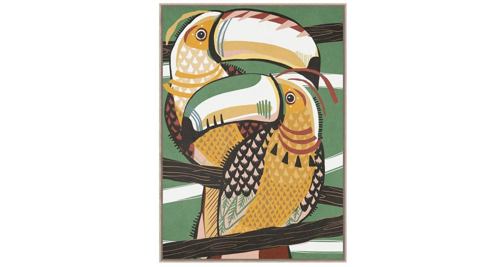 Tableau toucans Kiwi 104 x 144 cm
