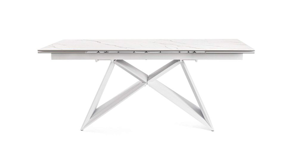 Table extensible effet marbre 10 personnes Aliisa