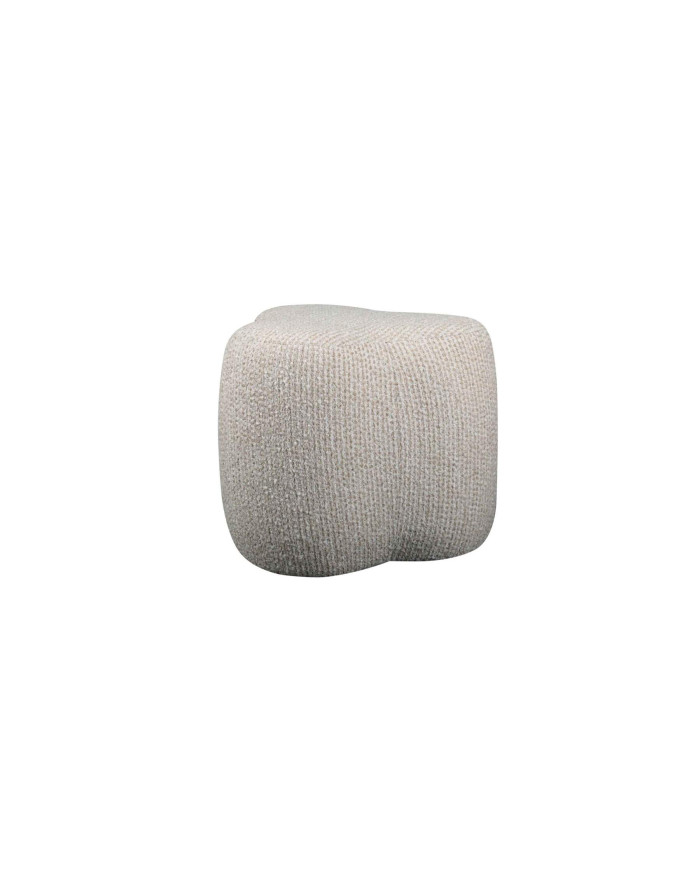 Pouf en tissu écru Trèfle 5