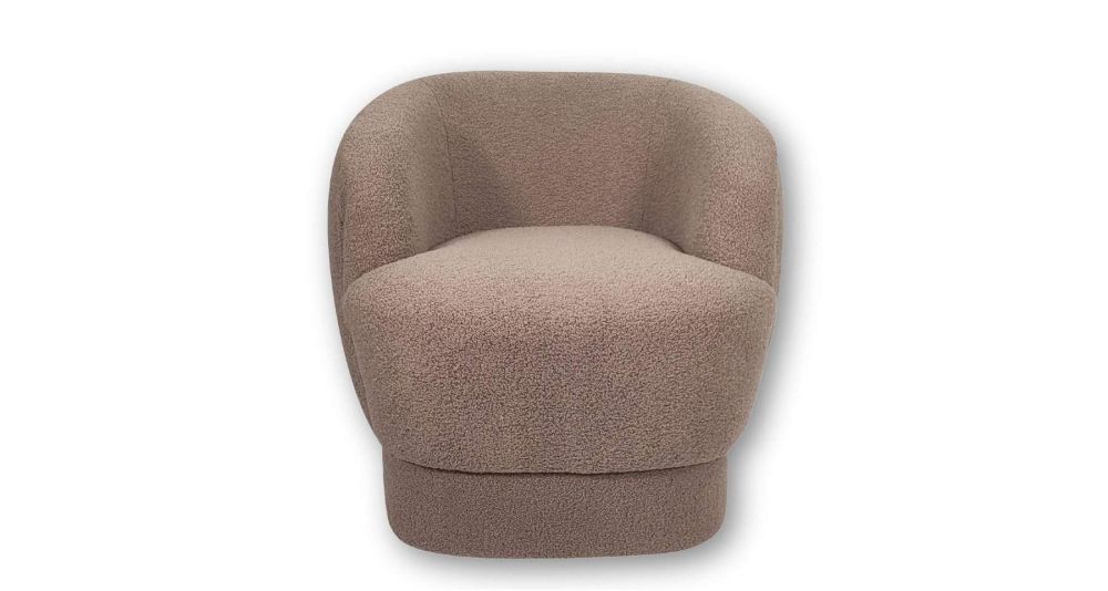 Fauteuil tissu bouclé Bona