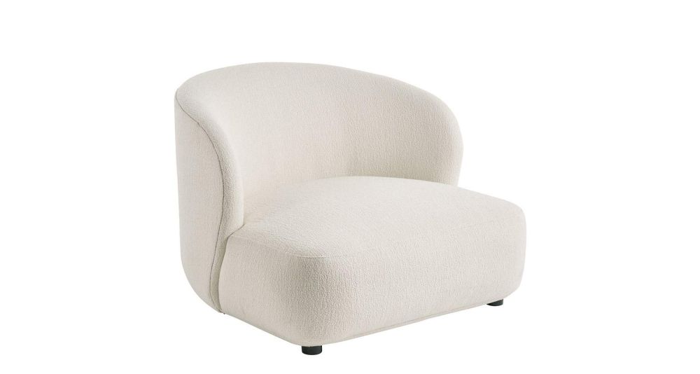 Fauteuil XL à bouclettes ou velours côtelé Lisette