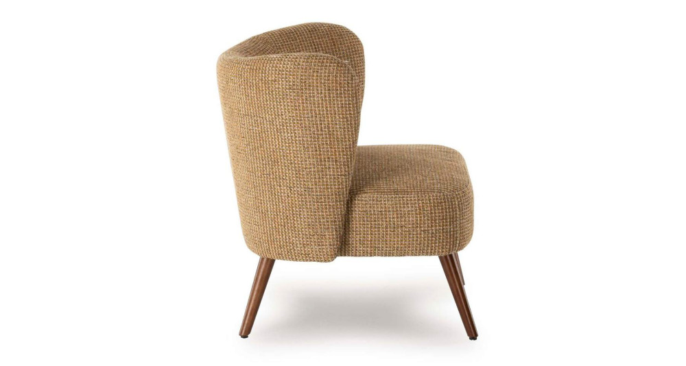 Fauteuil cocktail vintage en tissu Miranda