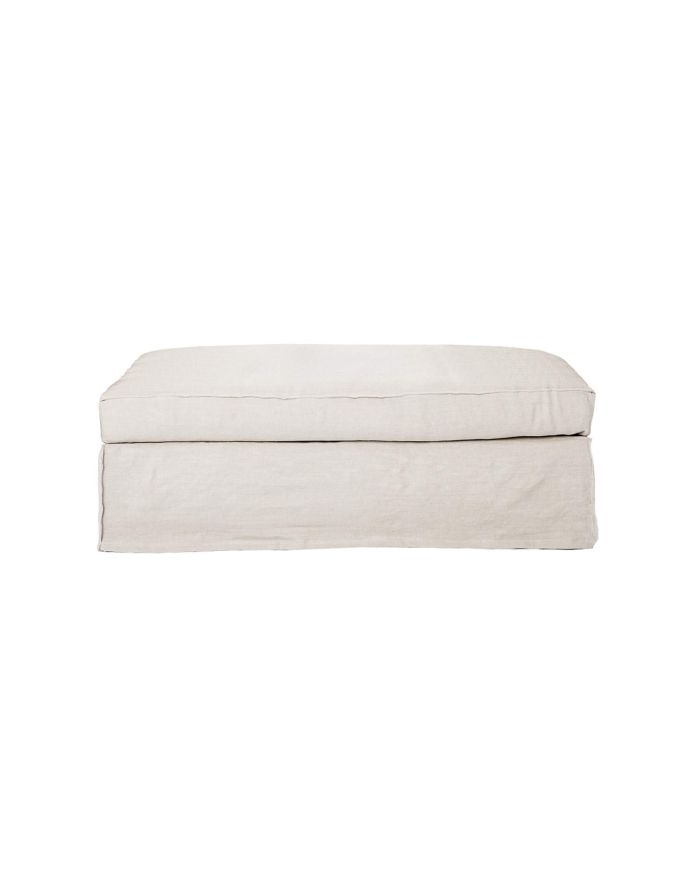 Pouf 78 x 60 cm Cap Ferret blanc Home Spirit