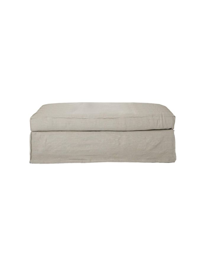 Pouf 78 x 60 cm Cap Ferret blanc Home Spirit