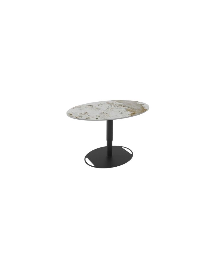 Table basse en céramique Mezzo calcatta pied noir 2