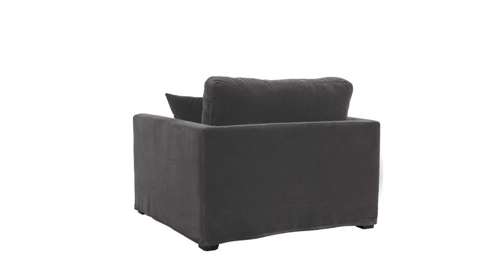 Fauteuil confortable en velours Angie 