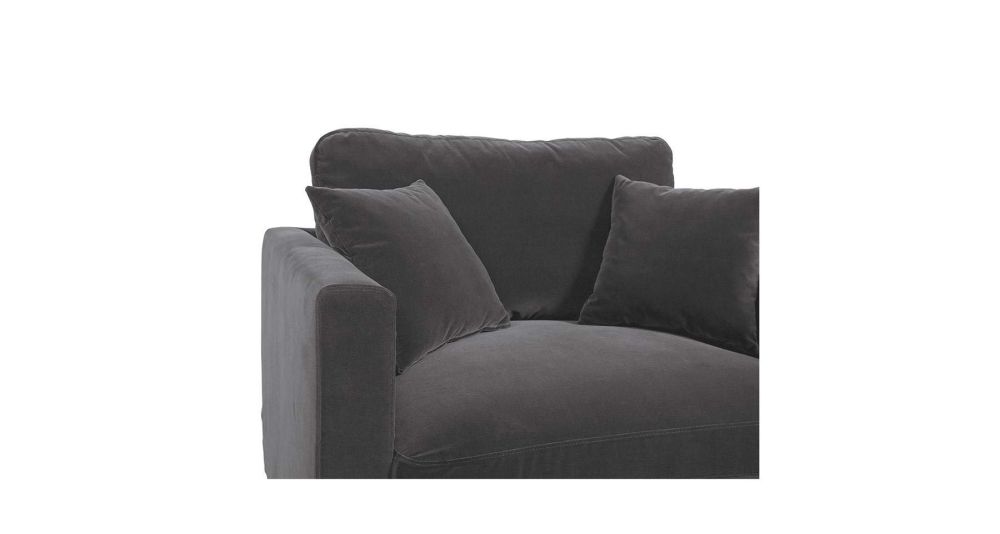 Fauteuil confortable en velours Angie 