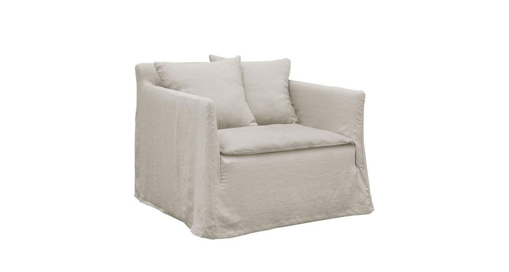 Fauteuil confortable en lin Gabriel