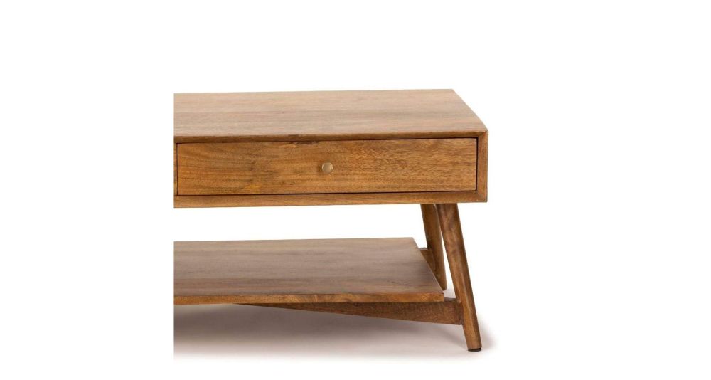 Table Basse en Manguier Itarsi Athezza : Élégance Naturelle pour Votre Salon