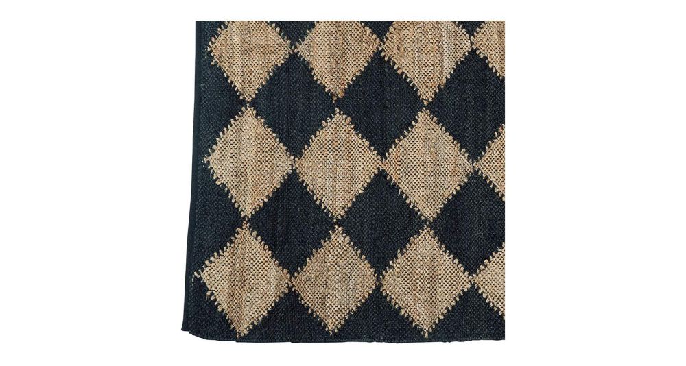 Tapis en jute 200 x 300 motif losanges Diamant