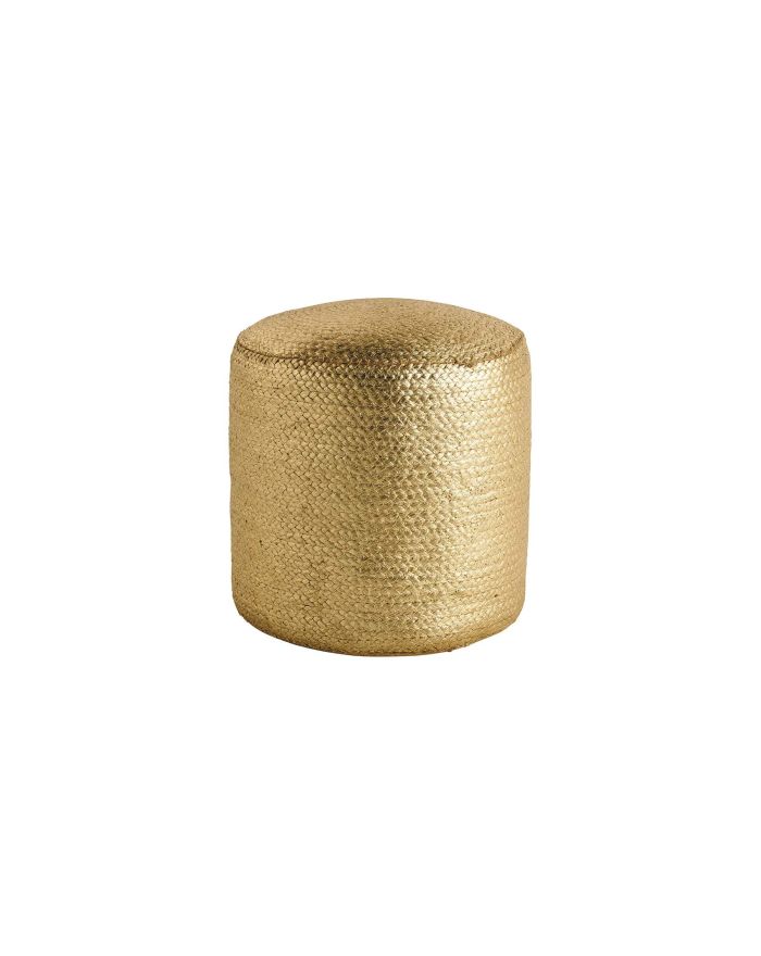 Pouf rond en jute doré Apollo 1