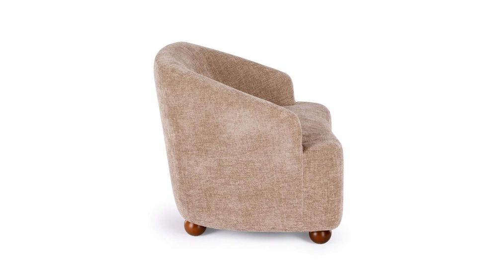 Fauteuil en tissu et bois Dakota