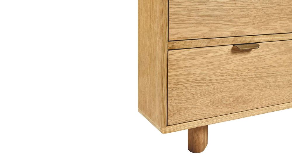 Commode en bois de chêne clair Simona