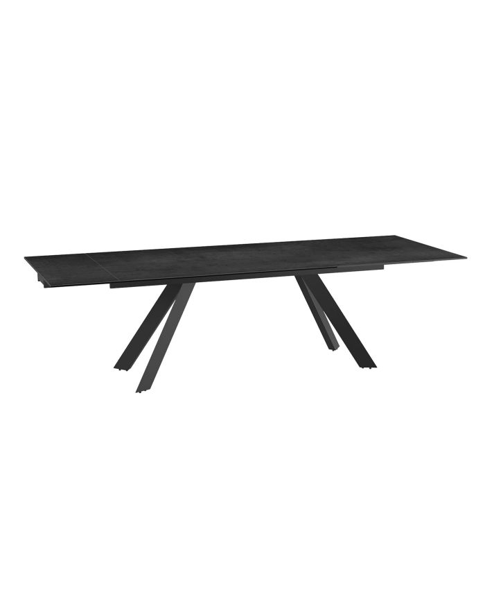 Table repas extensible au design contemporain Cinabre - 5 coloris acier1