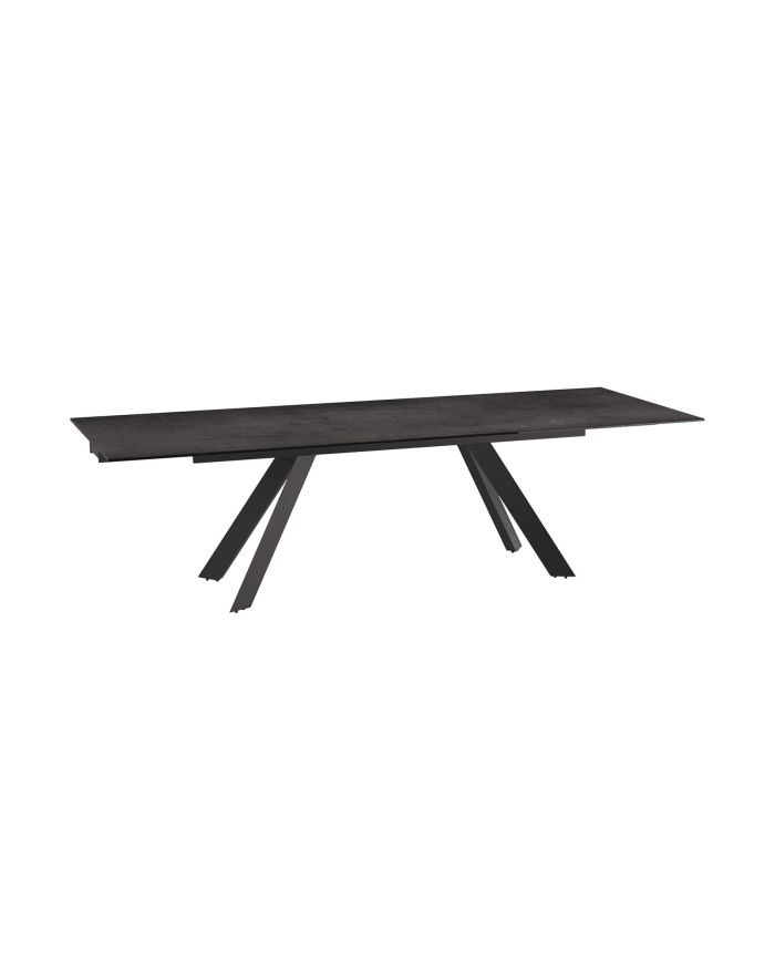 Table repas extensible au design contemporain Cinabre - 5 coloris acier1