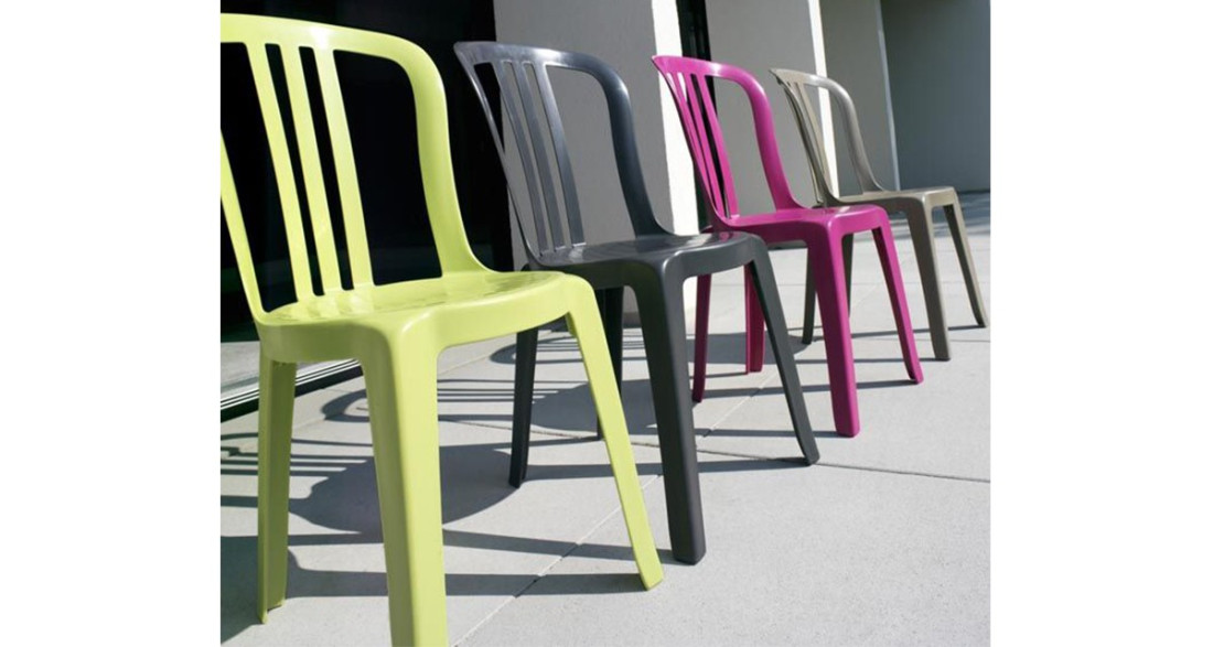 Lot 56 Chaises de jardin empilables Miami Bistrot marque Grosfillex