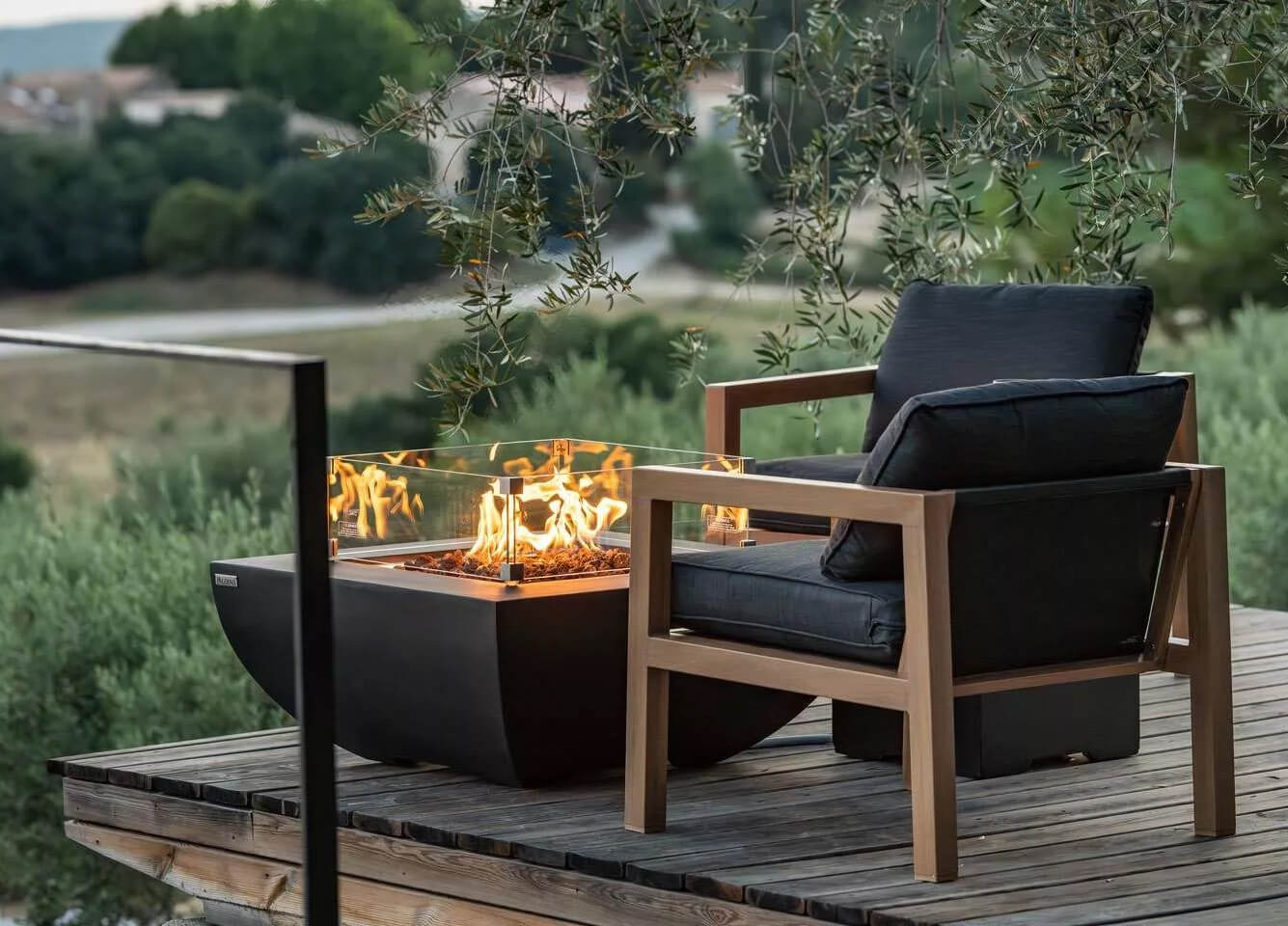 Brasero Aurora pour terrasse conviviale