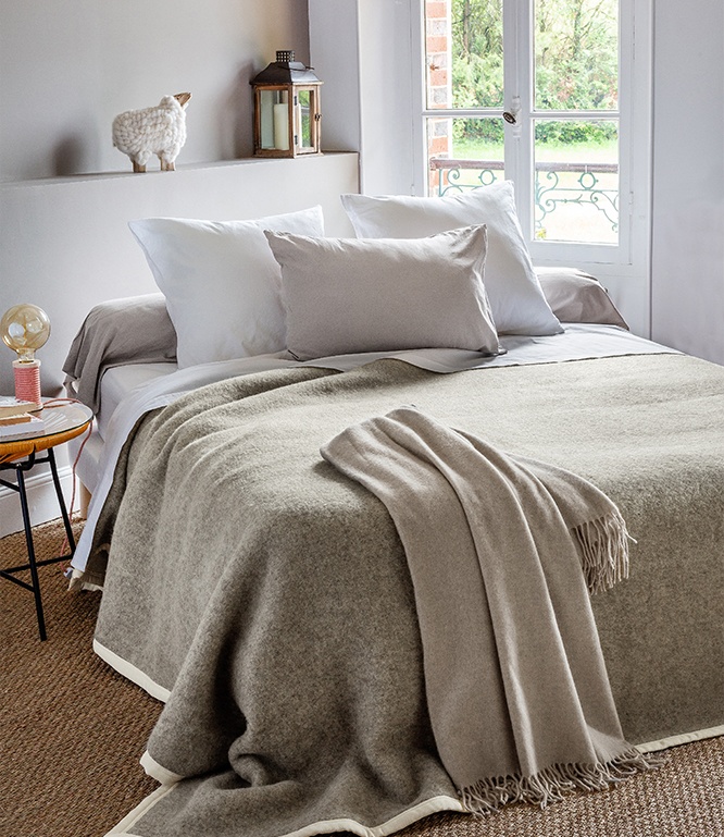 Couverture en laine naturelle Pastorale chambre cosy et chaude